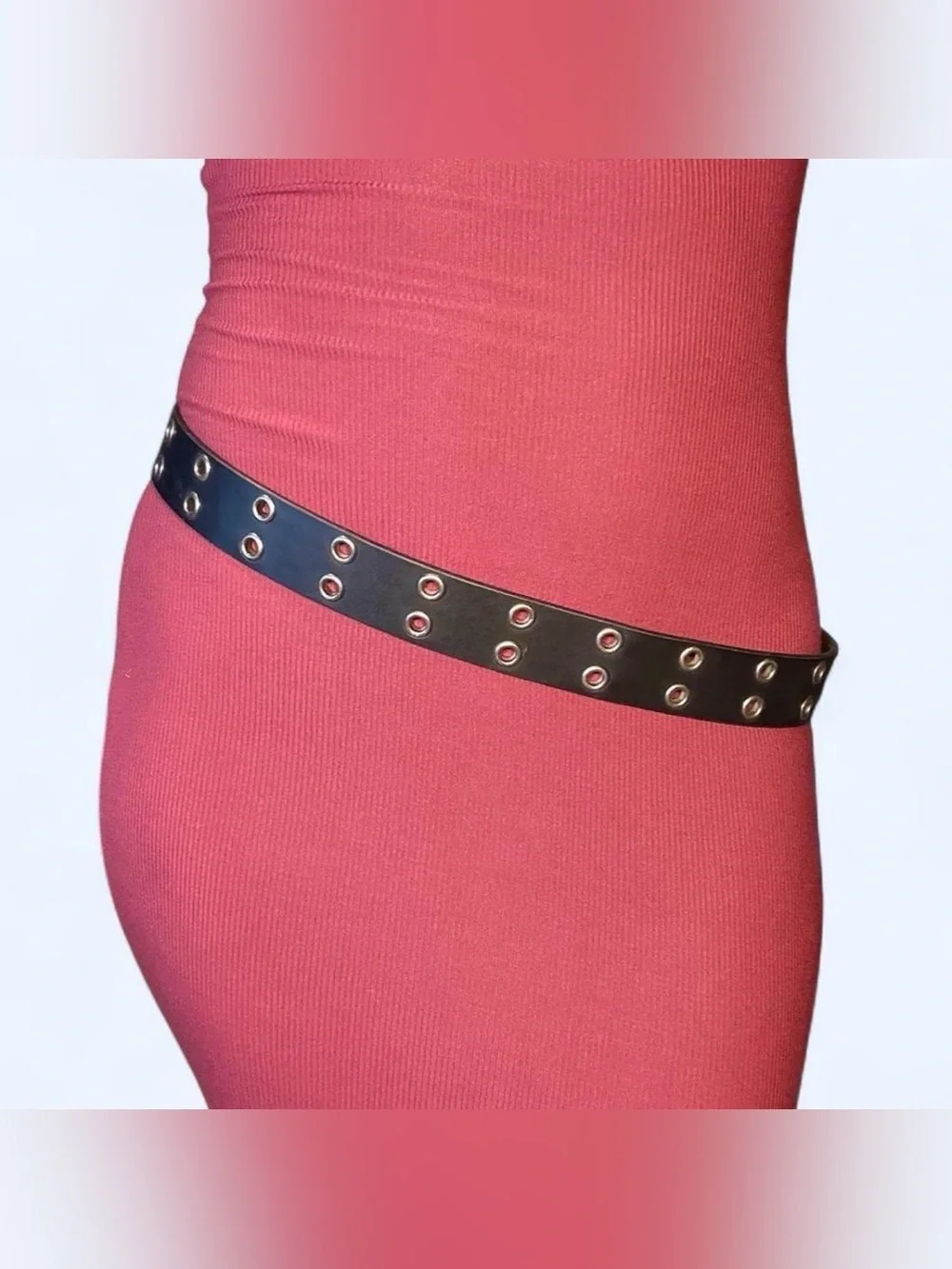 Grunge Black Brown Grommet Belt!